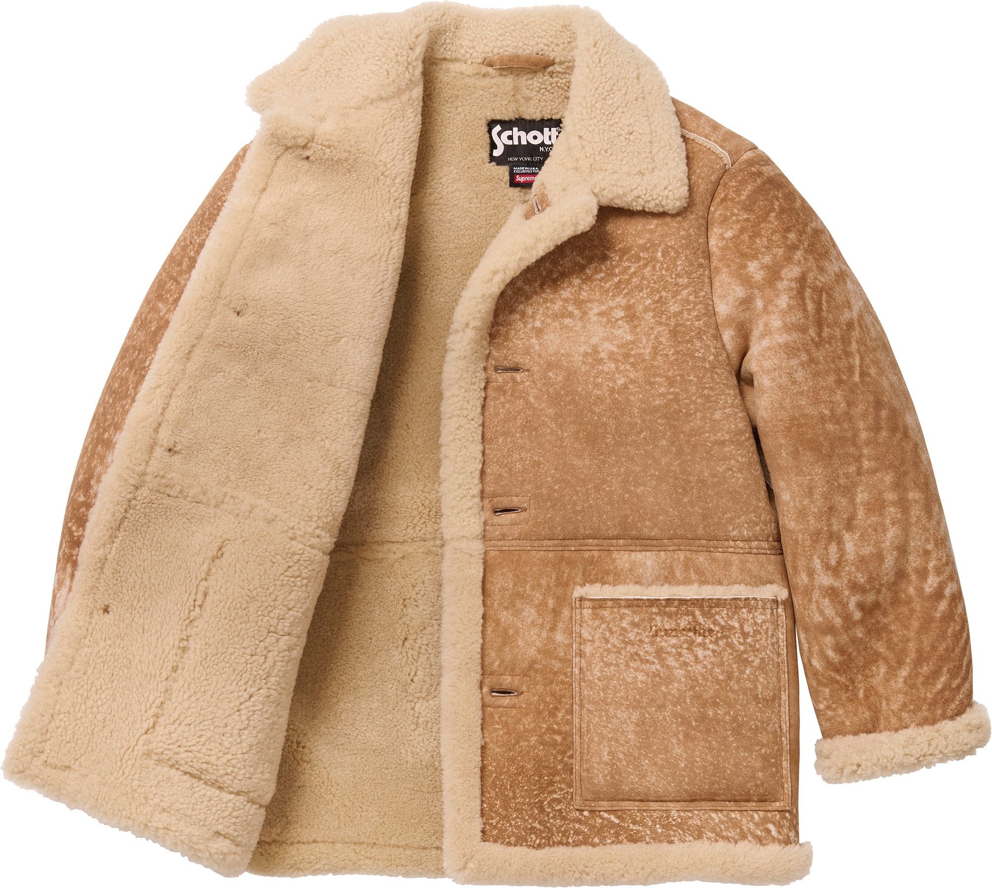 Supreme®/Schott® Shearling Coat